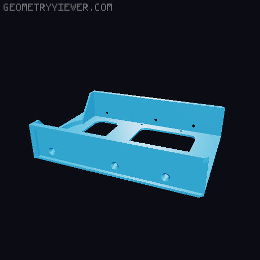 Network Storage - 4 Bay / 3.5" / ITX NAS 3D model thumbnail