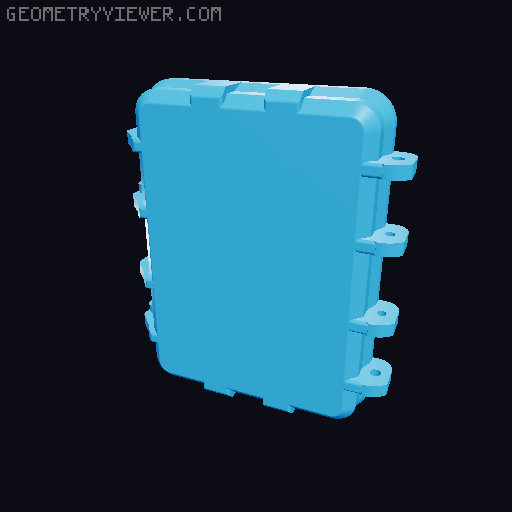 Rugged Box - Card Box Single 3D model thumbnail
