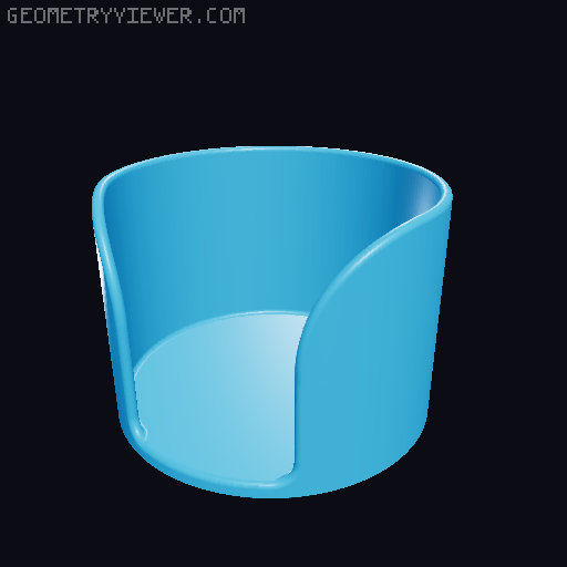 Cup Holder for Modular Desk Clamp 3D model thumbnail