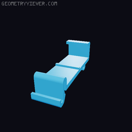 WAGO 221-4xx/6xx DIN Mount 3D model thumbnail