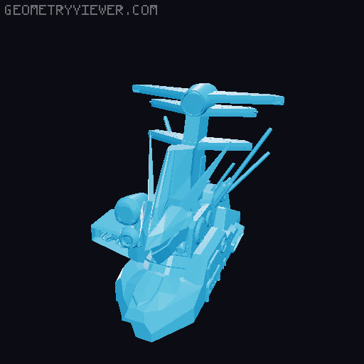 Sci-fi Battleship/Carrier  3D model thumbnail