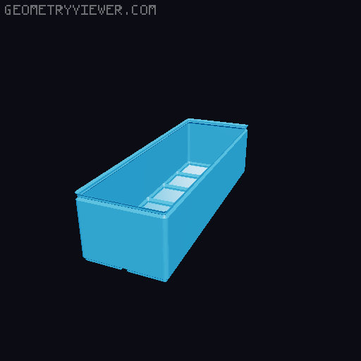 Gridfinity Box (Quick print, lite version, less filament!) 3D model thumbnail
