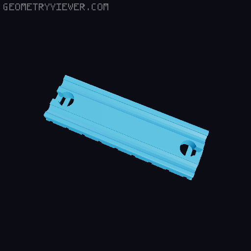 Wooden railway bridge system for Fischertechnik 3D model thumbnail