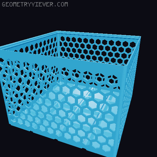 Gridfinity Hex Bins Light all sizes 3D model thumbnail