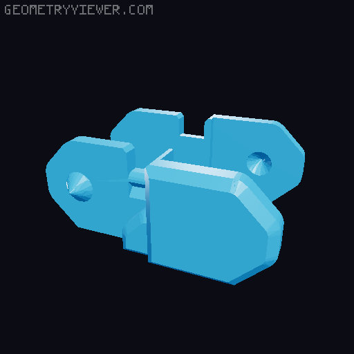 Offset chain links 3D model thumbnail