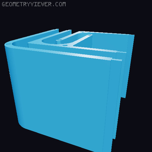 HexiBox Series: Dayton TCP115-4 7th Order Bandpass Subwoofer remix: for smaller printer and different mating 3D model thumbnail