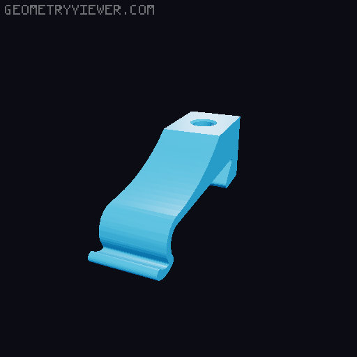 Pegboard 3m screw mount for rail system 3D model thumbnail