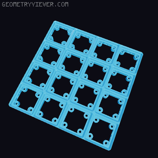 Gridfinity Screwable Magnetic Base Plates 3D model thumbnail