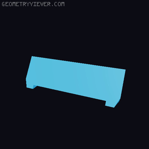 Horizontal Tape Dispenser with homemade blade. 3D model thumbnail