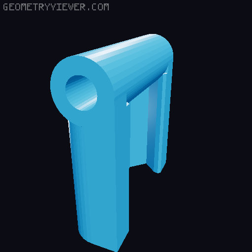 Center latch seal for FLP-07 Goblin Blaster 3D model thumbnail