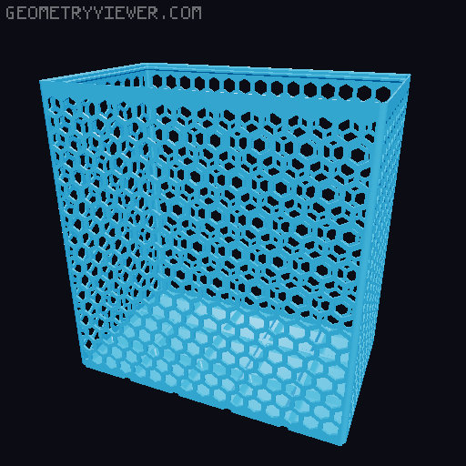 Gridfinity Hex Bins Light all sizes 3D model thumbnail