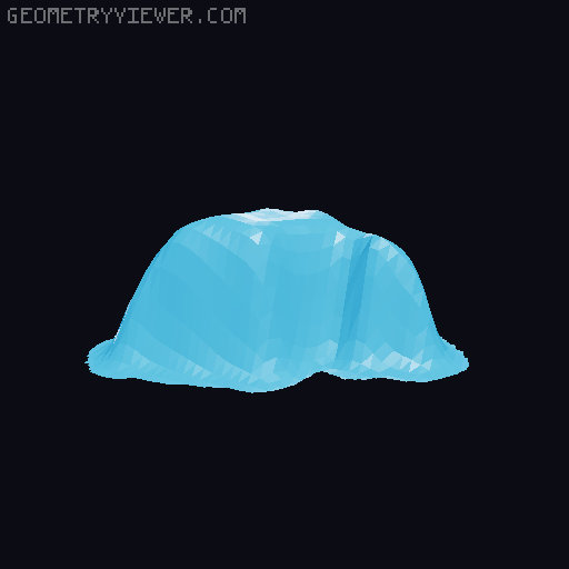 Topographic World Map 3D model thumbnail
