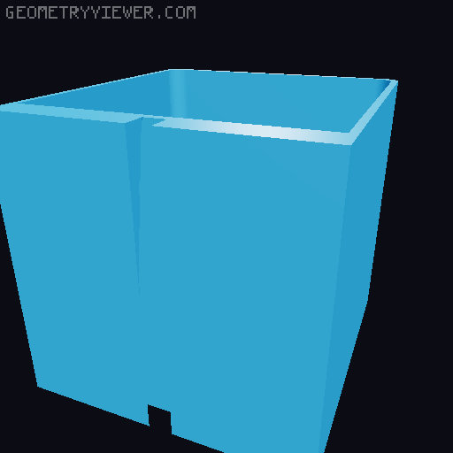Sy's Peglock - sturdy bin 80x80x80 3D model thumbnail