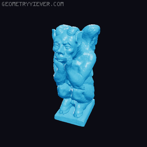 Gargoyle Fence Post Toppers 3D model thumbnail