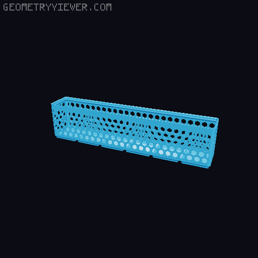 Gridfinity Hex Bins Light all sizes 3D model thumbnail