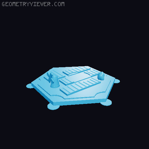 Catan Tiles grain/Dessert and harbor pieces 3D model thumbnail