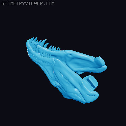 T-Rex Skull With Full Jaw 3D model thumbnail