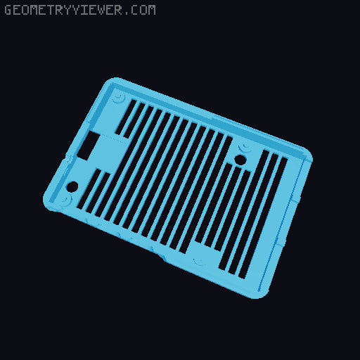 raspberry pi 5 snap case remix 3D model thumbnail