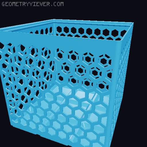 Gridfinity Hex Bins Light all sizes 3D model thumbnail