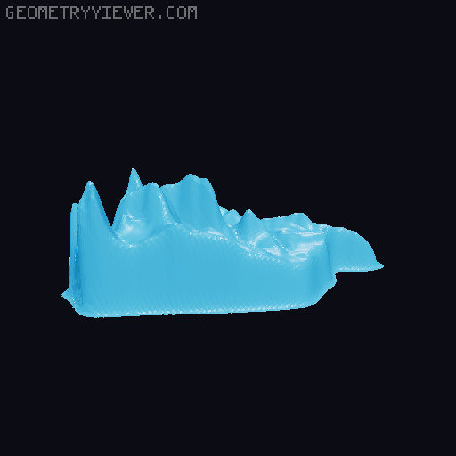 Topographic World Map 3D model thumbnail