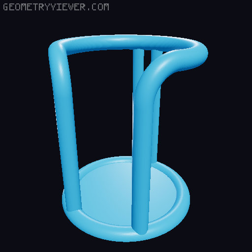 AFA - Galaxy - 4.5" Scale - Ten Forward Bar Counter with Tables and Chairs 3D model thumbnail