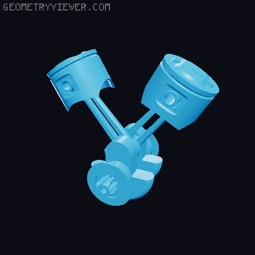 OHC V60 Ultramax Engine 3D model thumbnail