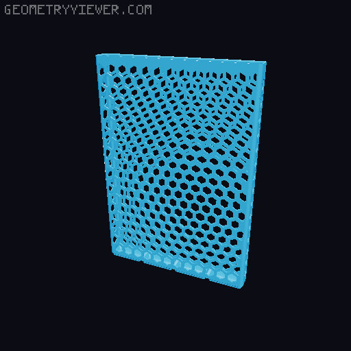 Gridfinity Hex Bins Light all sizes 3D model thumbnail
