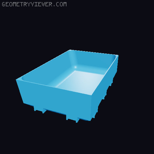 Modular Drawer Organizer Remix 3D model thumbnail