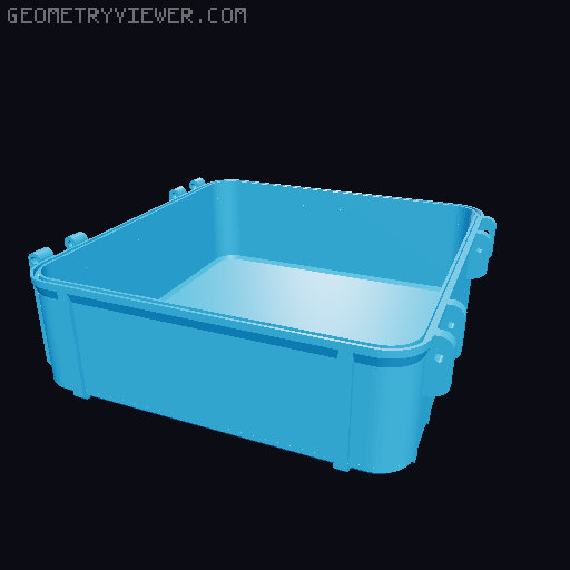 Modular 100rnd ammo box for 223/5.56, 9mm, and others. 3D model thumbnail