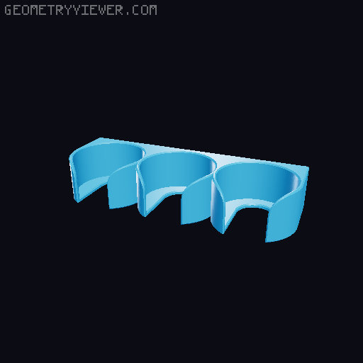Multiplied Bottle Holders for HSW 3D model thumbnail