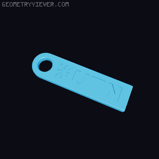key ring UTN 3D model thumbnail