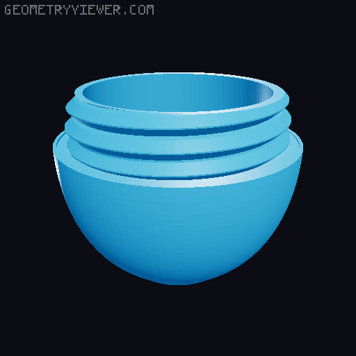 Simple Hollow Threaded Easter Egg - Great for Hiding Prizes! 3D model thumbnail