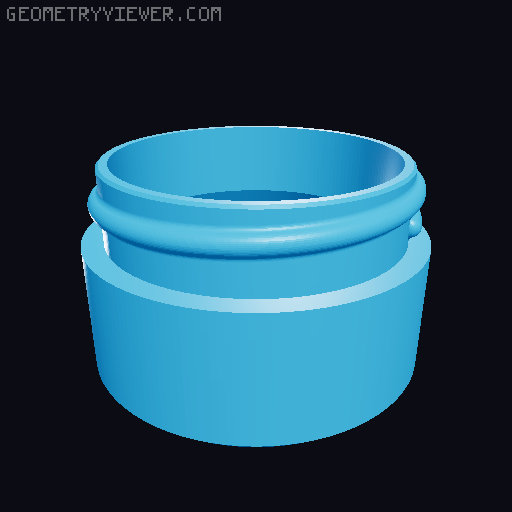 Travel size bottles with caps (parametric) 3D model thumbnail