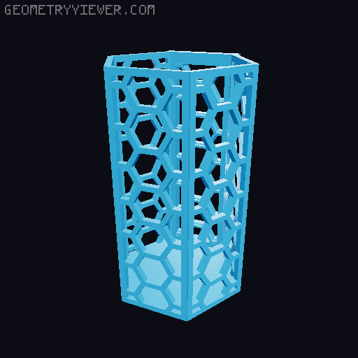 HSW hexagonal baskets v2 with full bottom 3D model thumbnail