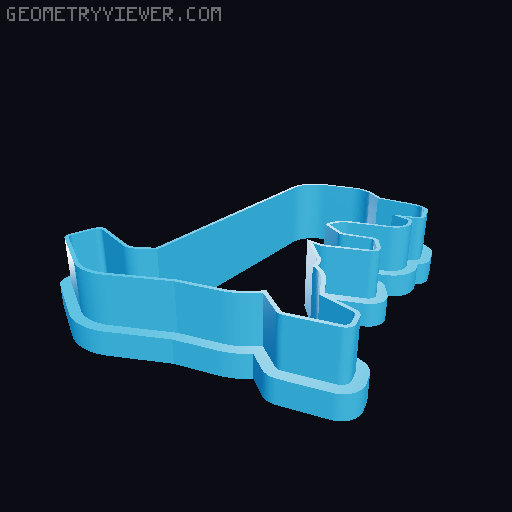 34 Dinosaur cookie cutters / cutter [Dinosaurus vykrajovátka] 3D model thumbnail