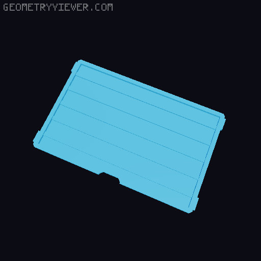 Euro Pallet Box Crate Scale 1/10 3D model thumbnail