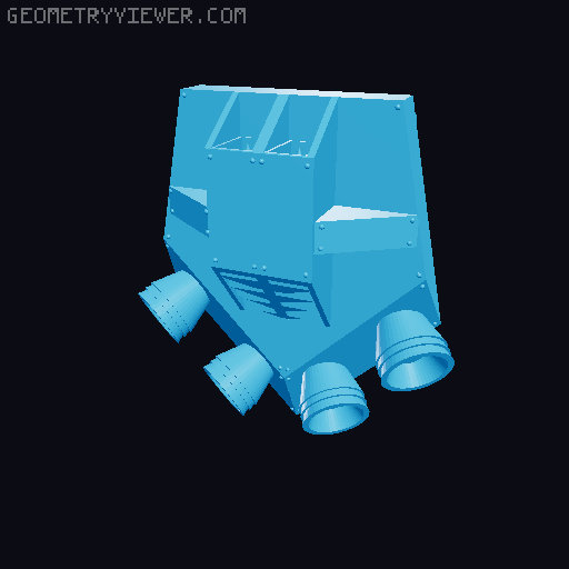 40mm attachments 3D model thumbnail