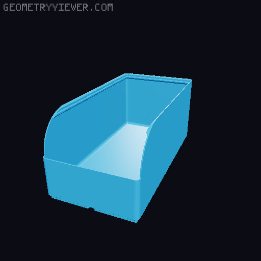 Gridfinity rouded bins collection all sizes 3D model thumbnail