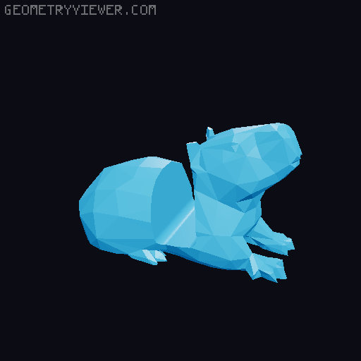 Capybara Phone Holder / Keyring 3D model thumbnail