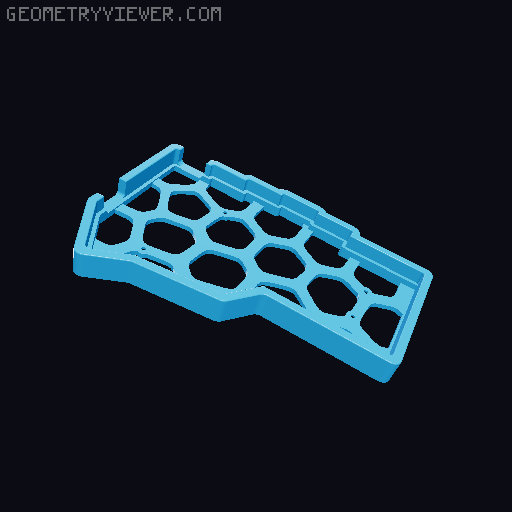 Corne V3 Case with Tented Magnetic Stand 3D model thumbnail