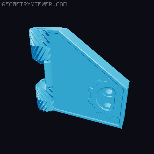 Creality Ender 5 S1 Door Hinges Geared for 270-degree swing. 3D model thumbnail