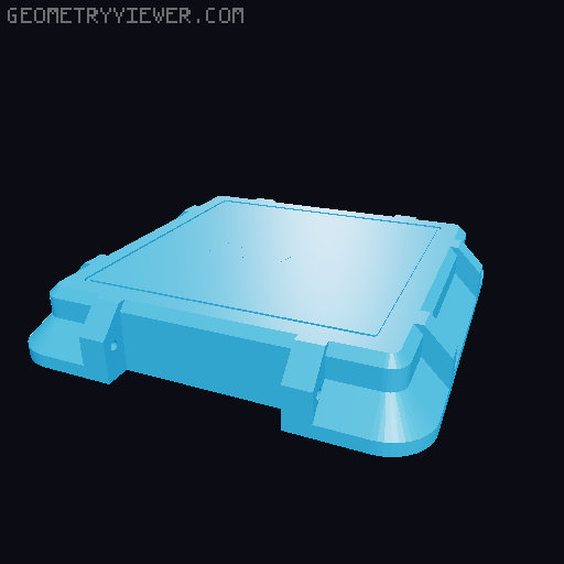 9V battery insert 3D model thumbnail