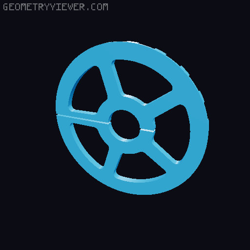 Ratchet strap reel (clicky assembly) 3D model thumbnail