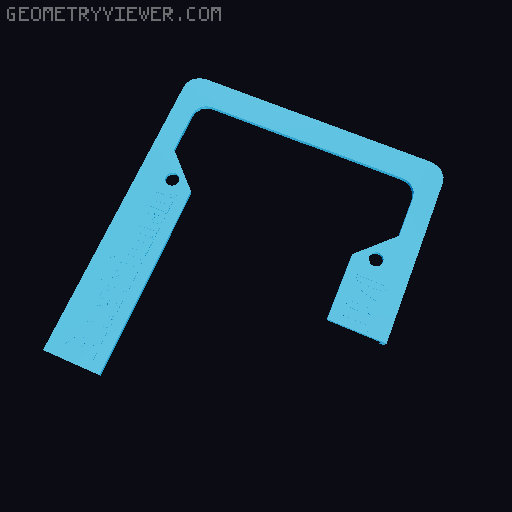 Fazbear Entertainment License Plate Frame 3D model thumbnail