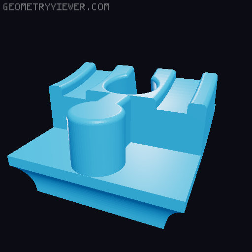 Wooden train (Brio, IKEA...) to Duplo adapters (minimal material design) 3D model thumbnail