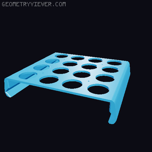 Gridfinity Under-Desk Drawer 3D model thumbnail