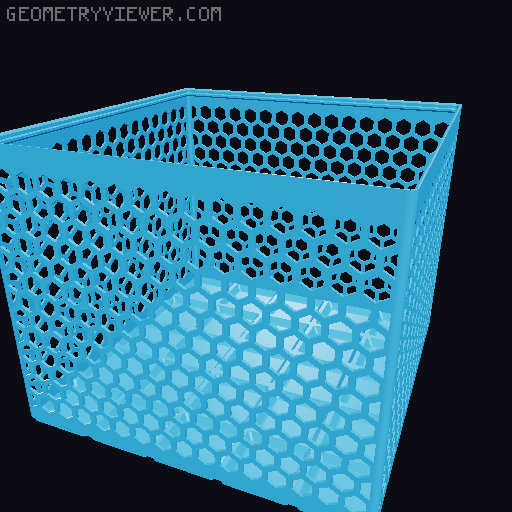 Gridfinity Hex Bins Light all sizes 3D model thumbnail