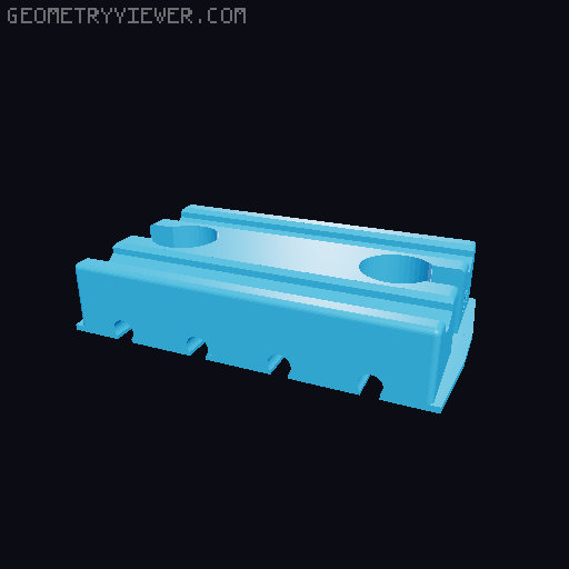 Wooden railway bridge system for Fischertechnik 3D model thumbnail