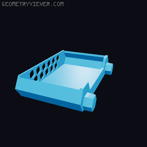 HSW | Honeyshelf | Honeycomb storage wall 3D model thumbnail