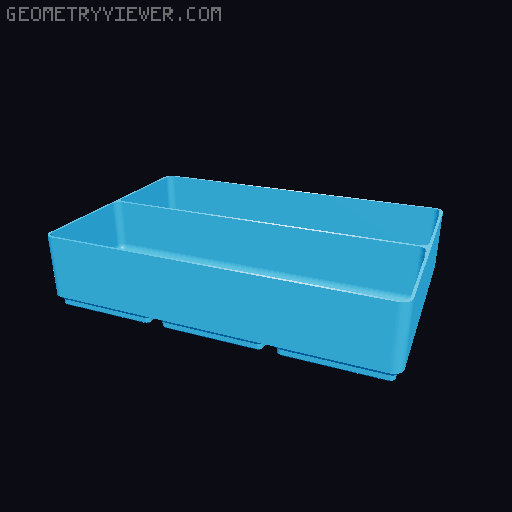 Gridfinity Refined No Lip Bins 3D model thumbnail